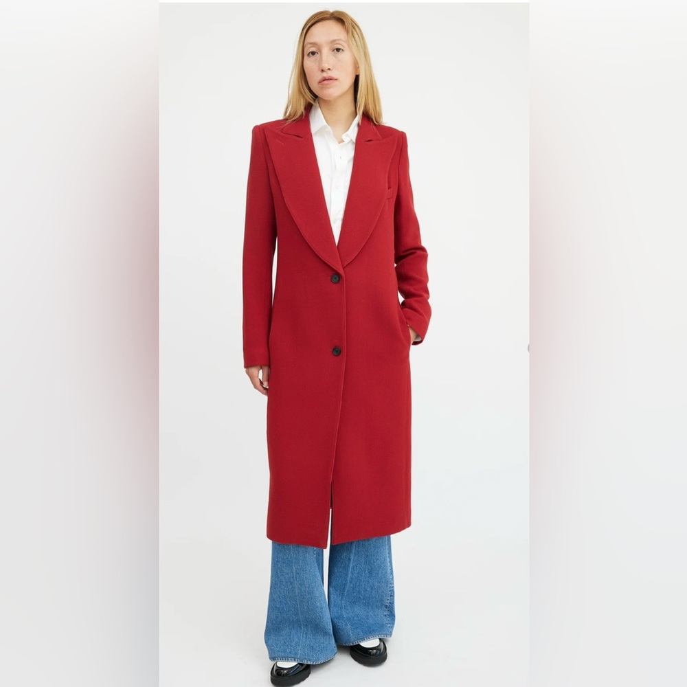 Amy the red wool coat, size S